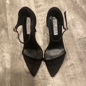 Black thin strap heels.